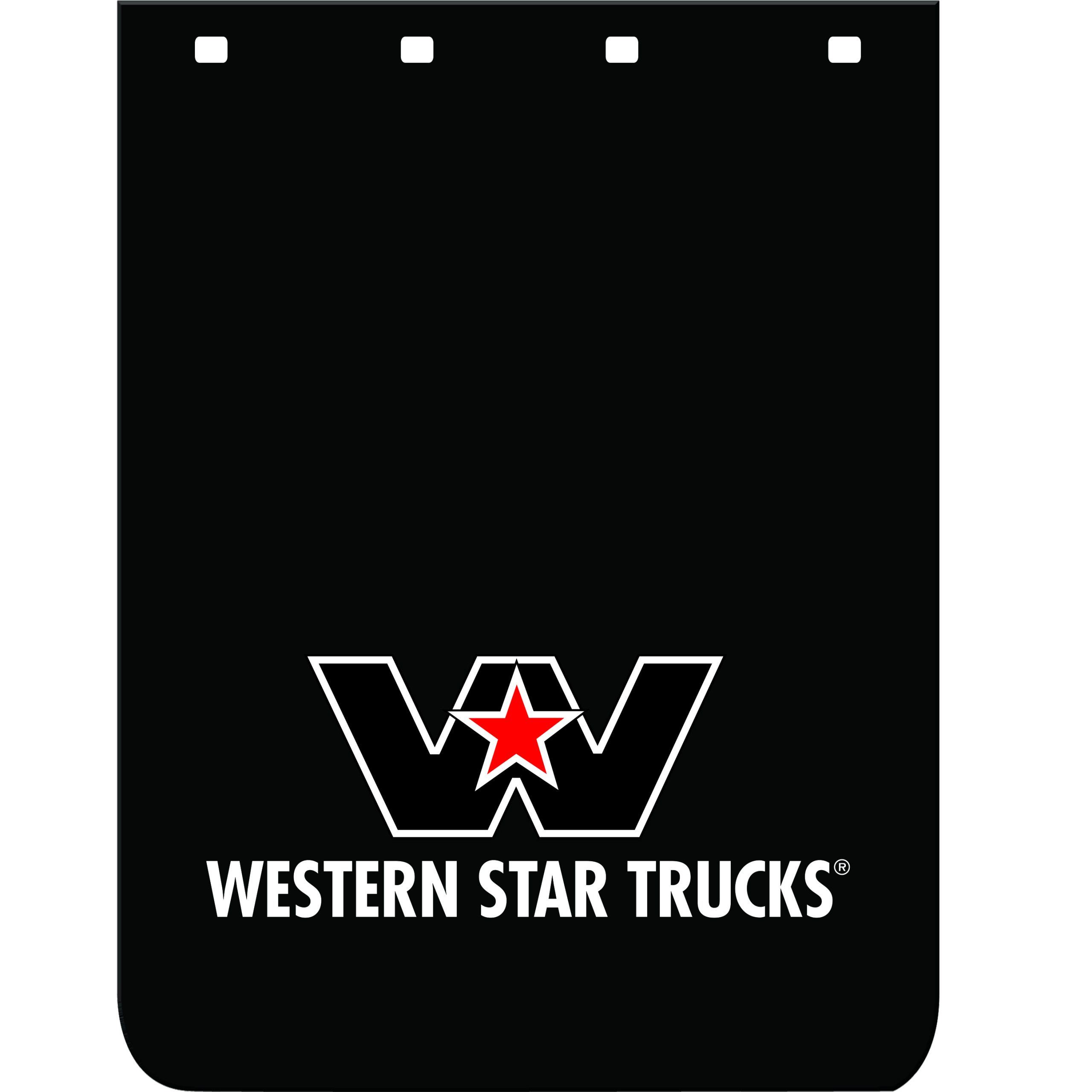 Black Mudflap 18X24 with Western Star Logo