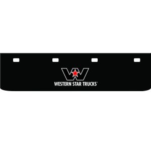 Black Mudflap 6X24 with Western Star Logo