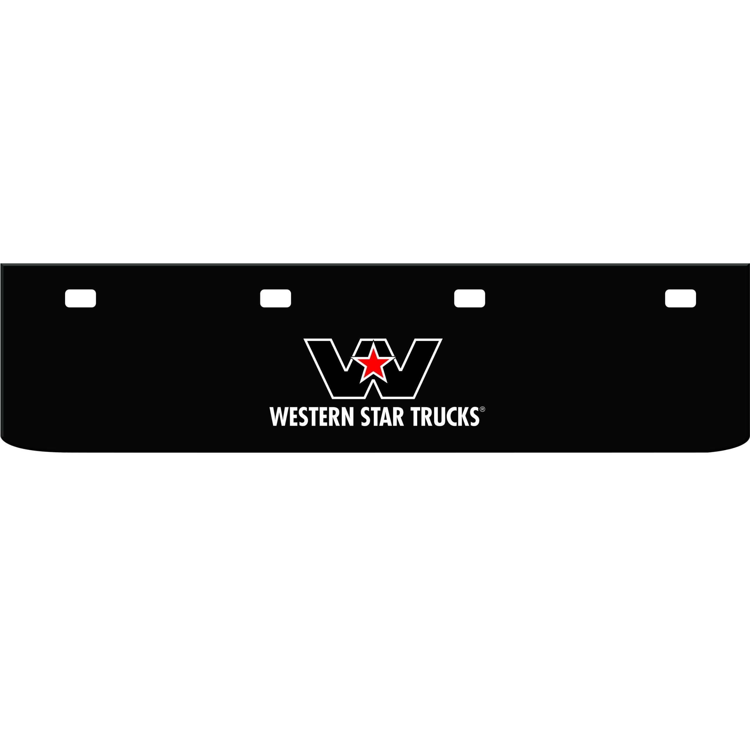 Black Mudflap 6X24 with Western Star Logo