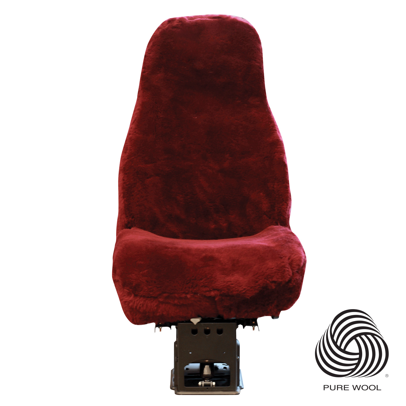 Wool seat cover National High-Back - Burgundy