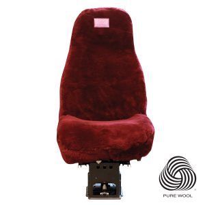 Wool seat cover National High-Back - Burgundy with WS Logo